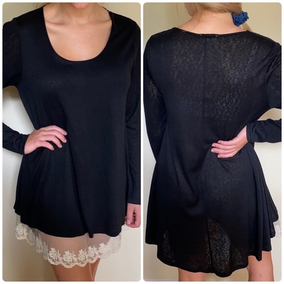 Lace Hemmed Boho Woven Dress - Picture 2 of 5